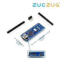 Load image into Gallery viewer, Nano Mini USB With the bootloader compatible Nano 3.0 controller CH340 USB driver 16Mhz Nano v3.0 ATMEGA328P/168P for arduino
